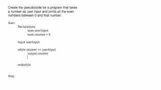 While Loop Pseudocode Introduction to Programming Logic