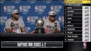 Kawhi Leonard & Kyle Lowry Press Conference | Eastern Conference Finals Game 6