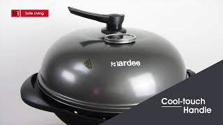 Aardee 1400W Portable electric grill assembly