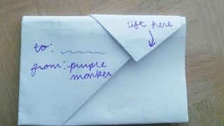 --HOW to FOLD a LETTER into a SECRETIVE ENVELOPE-- Cute, Creative, but Simple- step by step