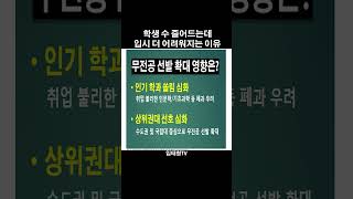 학생수 감소에도 입시 더 어려워지는 이유(의대열풍, 무전공선발, n수생 증가)