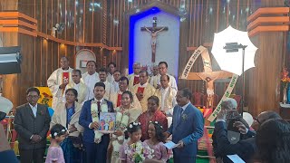 Christian Wedding Ceremony// Church marriage at Jhirpani #nakkujur #marriage #newcouple