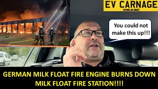 GERMAN EV FIRE ENGINE BURNS DOWN ENTIRE GERMAN FIRE STATION WHILST CHARGING!!