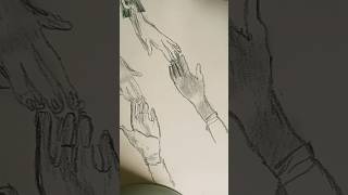 Hands on hands drawing | girl and boy hands on hands | #expressivedrawing #gesturedrawing #art #draw