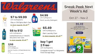 😣😟Walgreens Weekly Ad Preview 10/27 - 11/2