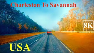 Scenic Drive from Charleston (South Carolina) to Savannah (Georgia) | Relaxing Road Trip