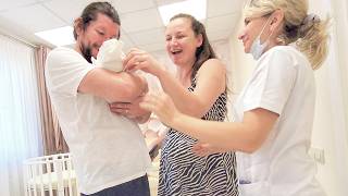 Father holds SON in his arms for the FIRST Time!