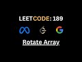 189. Rotate Array - LeetCode Solution | Ace Your Coding Interviews!