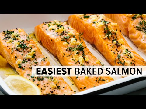 Perfectly baked salmon with lentils and lemon-herb sauce recipe