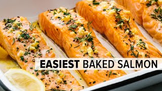 BAKED SALMON | easy, no-fail recipe with lemon garlic butter