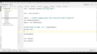 Connecting Python with SQLite3 DataBase Part-6 (Select Query)