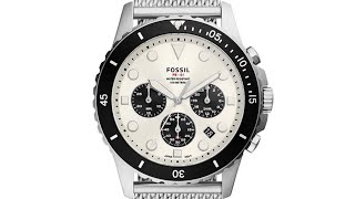 Unboxing FS5915 Fossil Mens FB-01 Watch Stainless Steel Mesh Band 42mm SS Case