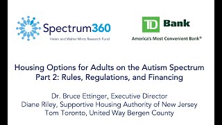 S360 Housing Options for Adults on the Autism Spectrum: Part 2: Rules, Regulations, and Financing