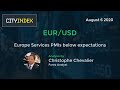 eur usd europe services pmis below expectations