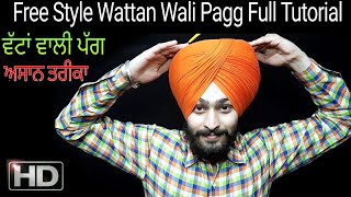 Kesari | How to tie free style wattan wali pagg |ਵੱਟਾਂ ਵਾਲੀ ਪੱਗ |Free style pagg | Preet turban star