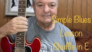 Simple blues shuffle lesson in E