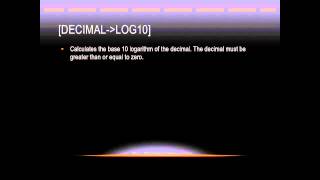Lasso Programming: [decimal→log10]