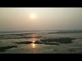 drone shots of beautiful damodar river in winter