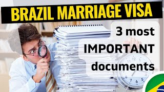 Brazil Marriage Permanent Residency ✅ 3 most IMPORTANT documents 📃📃📃