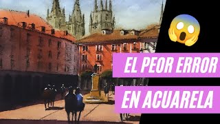 ACUARELA PASO A PASO. Paisaje urbano en acuarela. Plaza Mayor de Burgos.