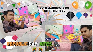 Republic Day Kites Collection For Gandipet Kite Festival 2024 | Monogold Manjha and Tun Tun Manjha