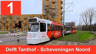 HTM lijn 1: Delft Tanthof - Scheveningen Noord | HTM 3125 | 2024