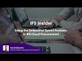 IFS Insider: Using the Embedded Spend Analysis in IFS Cloud Procurement