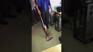 Eureka forbes floor cleaning live demo  with latest mop and vac vacuum cleaner in kochi office