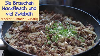 Fast and delicious groundbeef recipe. Ground beef with lots of onions.