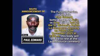 Paul Edward ~ Short Obituary