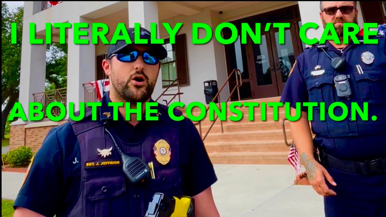 Cop Literally Doesn T Care About Constitution Youtube