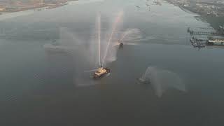 Tug Boat Water Canon Display 1080 HD DJI Phantom 4 Advanced Flight