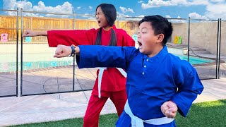 Wendy and Alex Learn Martial Arts to Save Their Friends | Kids Train w/ Sports & Wants to be Strong