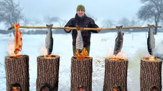 First catching the fresh fishes then cooking it in a self made wooden Stove Something very Unique.