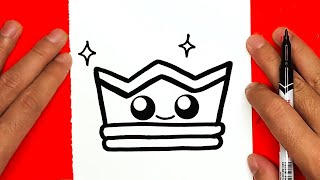 HOW TO DRAW A CUTE CROWN, THINGS TO DRAW