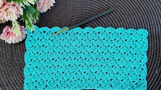 Incredible ❗Easy crochet pattern in relief   shell stitch .special beginners