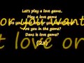 Lady gaga love game Lyrics on screen