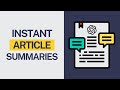 How to Summarize Long Articles with ChatGPT (Get the Gist Quickly)