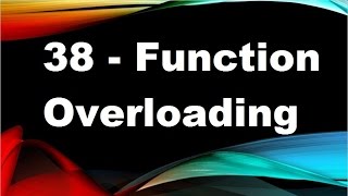 java tutorials urdu NFN 38 function overloading