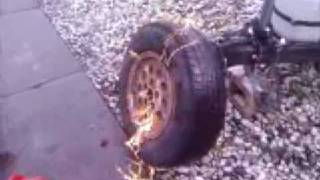 seating a tire with fire