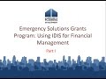 RSG Webinar: Emergency Solutions Grants Program: Using IDIS for Financial Management - 7/23/15