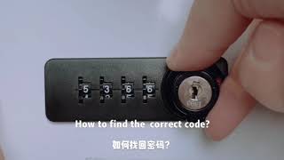 How to operate mechanical combination lock 9525?