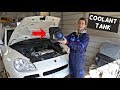 PORSCHE CAYENNE COOLANT OVERFLOW TANK EXPANSION TANK REPLACEMENT LEAK FIX | VW TOUAREG