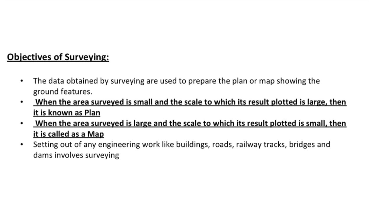 Objectives Of SURVEYING In CIVIL ENGINEERING - YouTube