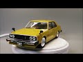 building a classic skyline 1979 nissan skyline c210 4 door by aoshima step by step