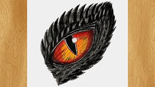 How to Draw a Dragon Eye I Dragon Eye Drawing Tutorial