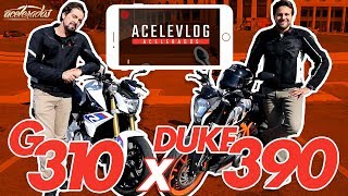 BMW G 310 R OU KTM DUKE 390? COM CASSIO CORTES E GERSON CAMPOS - ACELEVLOG #10