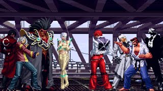 [KOF Mugen] Team Red Iori vs Team Dark Rugal