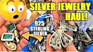 Ep527:  YOU WON'T BELIEVE THIS 925 STERLING SILVER HAUL! 🤯  Garage Sale Jewelry Haul!