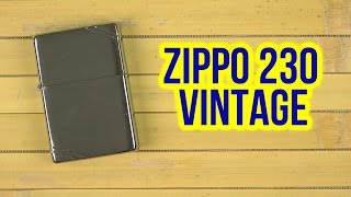 Распаковка Zippo Vintage Brushed Chrome 230